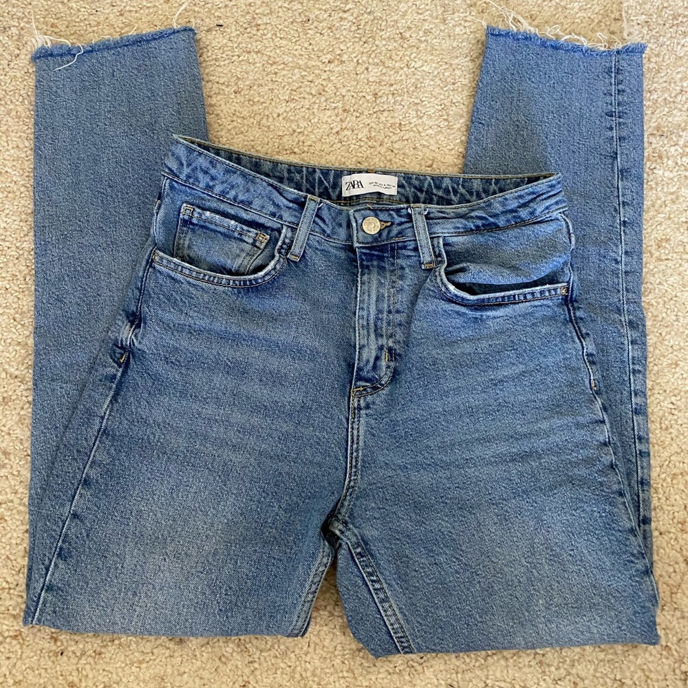 High waist Zara straight leg jeans